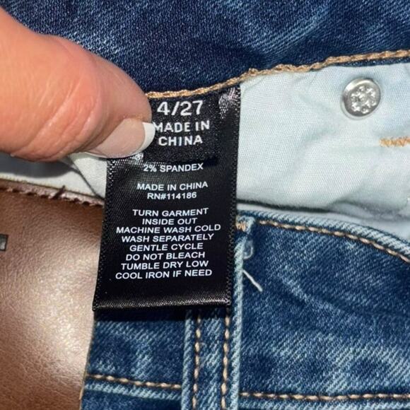 Frye Straight Leg Crop Blue Jeans Women’s 27 Classic Casual Western Preppy Fall - Picture 11 of 14